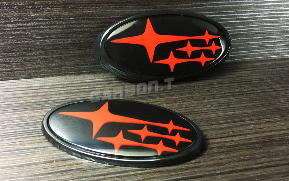 Red And Black Light Up Subaru Badge